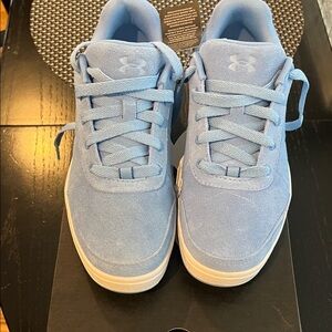 Under Armour Kids Blue Suede Sneakers